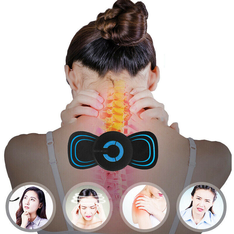 Mini Portable Electric Neck Massager Shoulder Back Physiotherapy Massager Vibration Sticker